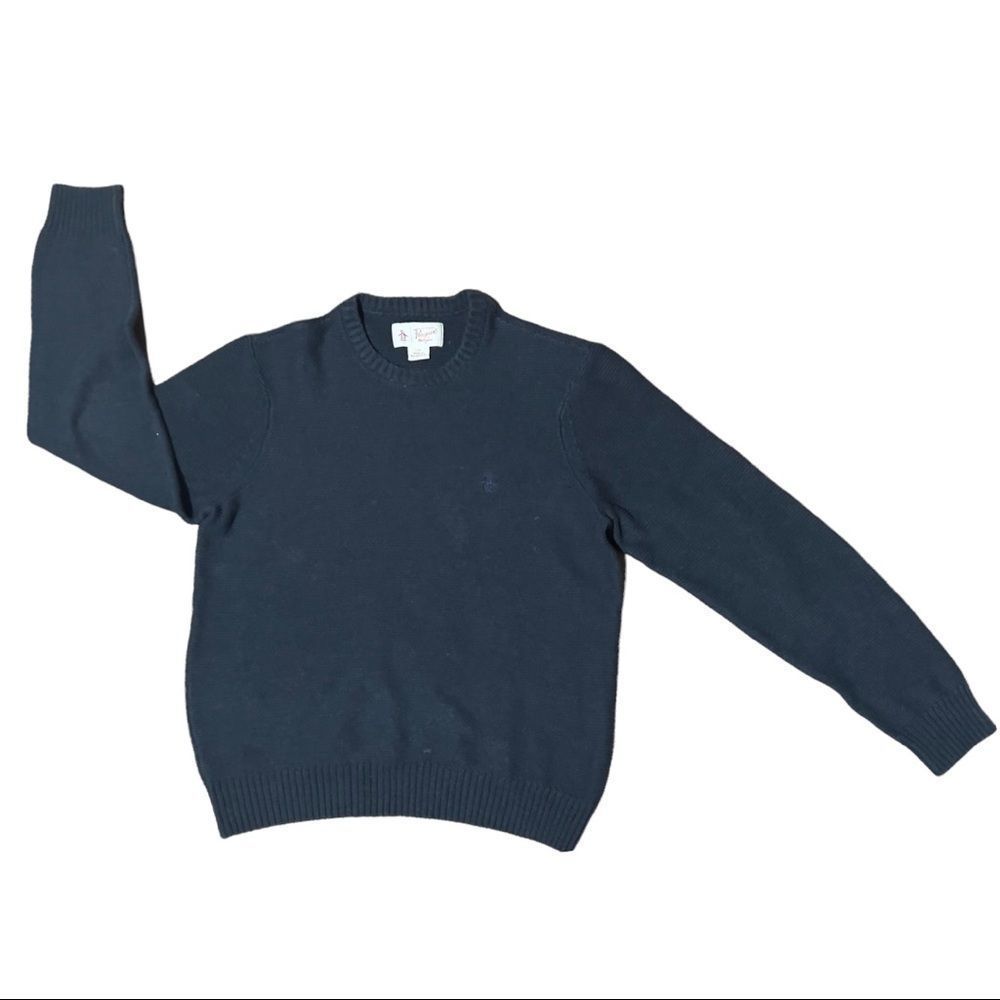 Original Penguin Navy Cotton Blend Crewneck Sweater